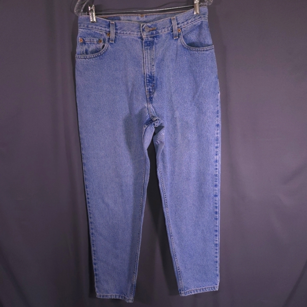 Vintage 550 Relaxed Fit Tapered‎ Leg Medium Wash 100% Cotton Red Tab Size 12 Mis